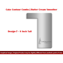 Crisp Corner | Design 7 | 8 Inch | Cake Decorating Craft | Cake Contour Combs | Smoothing | Metal Spreader | Butter Cream Smoothing | Genius Tool